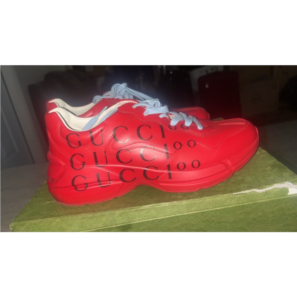 Red Gucci Rython Men’s Sneakers - Picture 7 of 7